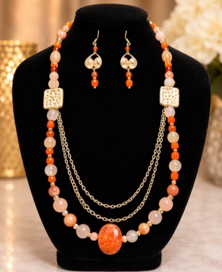 Coral Sunset Layered Set