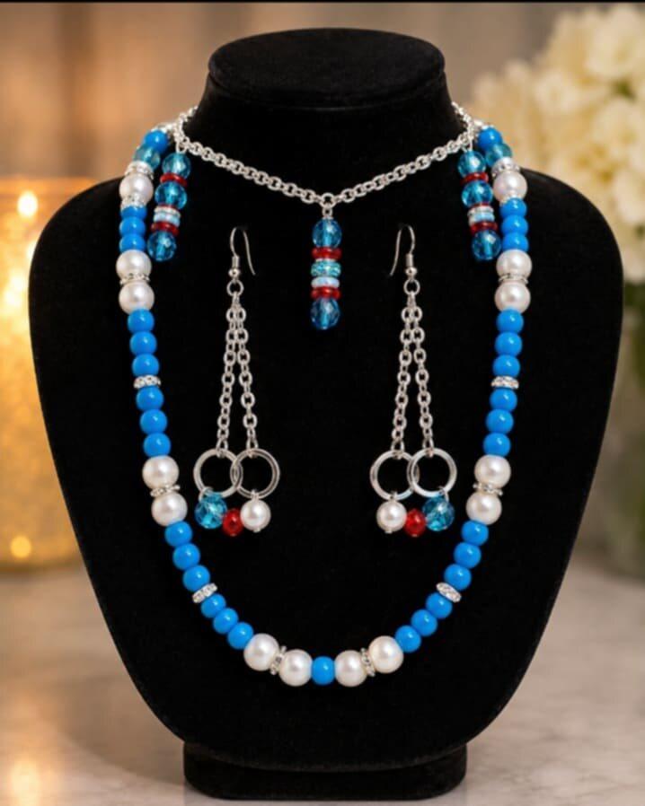 Santorini Blue Double-Strand Set